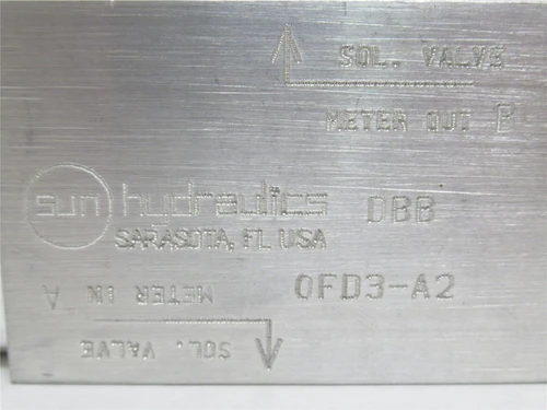 Sun Hydraulics 0DH3-A2; Solenoid Valve Block; 5-Port