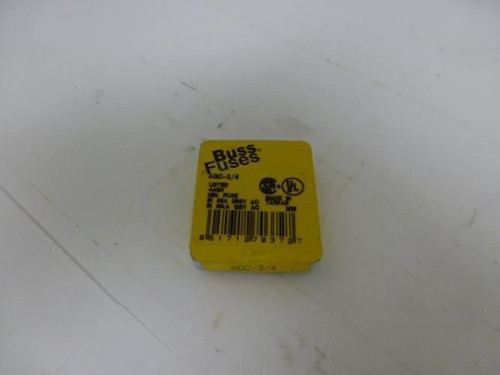Bussmann AGC-3/4; Fuse 3/4 Amp; 250VAC Pkg 5