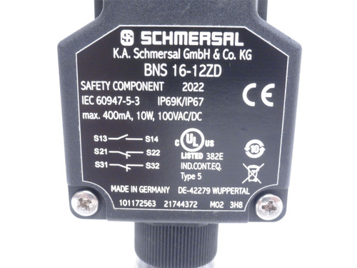 Schmersal BNS-16-12ZD; Coded Magnet Safety Sensor 1-NO; 2-NC