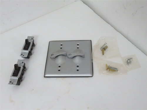 Red Dot 2CCT-1; DryTite Outlet Cover; (2) Switch 1-Pole