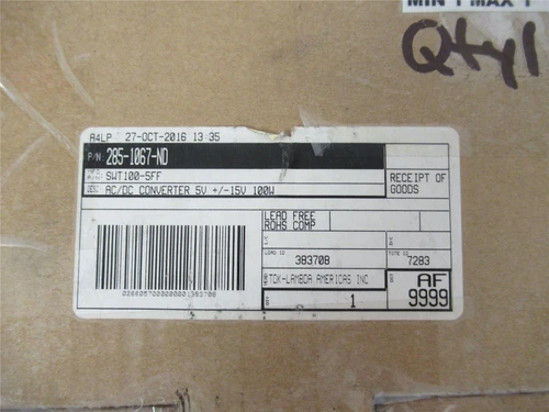 TDK Lambda SWT100-5FF; Power Supply Output 5V +/-15V 100W