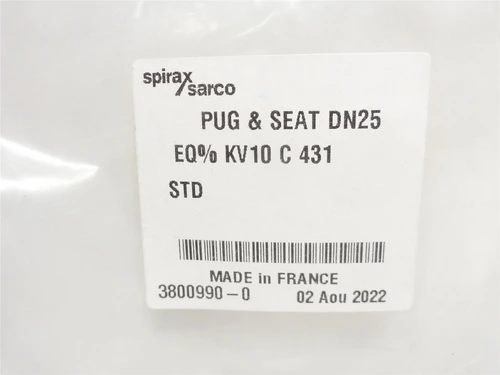 Spirax-Sarco 3800990-0; DN25; Plug And Seat; EQ% KV10 C 431