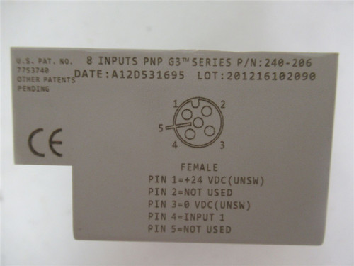Numatics 240-206; Digital Module  8 Inputs  24 VDC