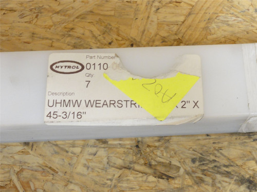 Hytrol 11000641446; Lot-16; UHMW Wear Strips; 2"W x 45" L