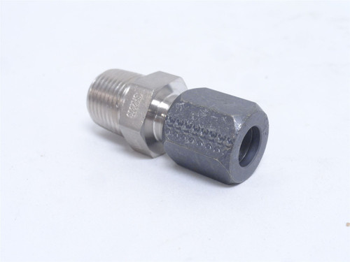 Brennan C2404-06-06-SS; Adaptor SS-316 3/8" Flareless; 3/8NPT