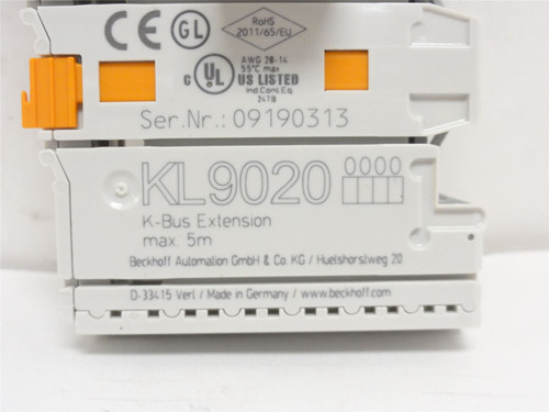 Beckhoff KL9020; Terminal Bus Extension; End Terminal