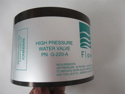 Flow G-220-A; Hi Pressure Water Valve 60;000psi Normally Open