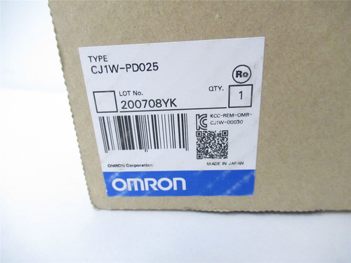 Omron CJ1W-PD025; Power Supply Unit 5VDC 24 VDC 2 Output 25W