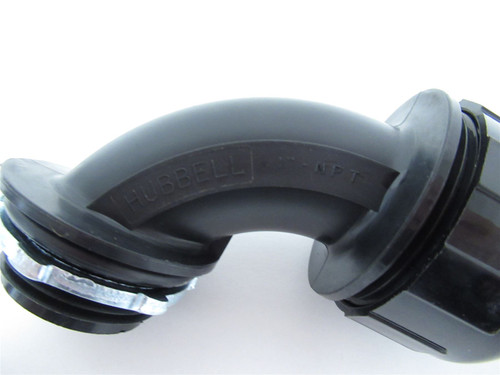 Hubbell P1009NBK; Insulated Connector; 1".; Nylon; 90 Deg