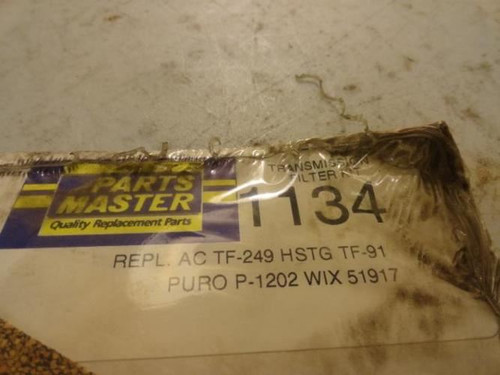 PartsMaster 1134; Incomplete Transmission FIlter Gasket