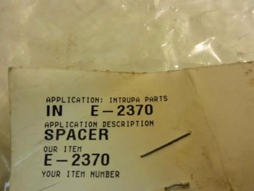 Intrupa Parts E-2370; Lot-4 Spacers