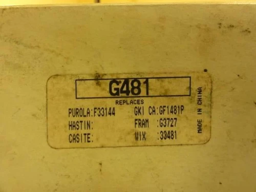 Champ Labs G481; Gas Filter