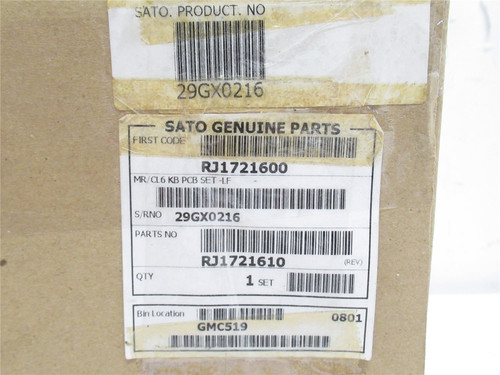 Sato RJ1721600; Operators Display Panel; DSW; PCBA; MR600-KB