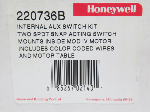 Honeywell 220736B ; Dual Auxillary Switch; SPDT; Snap Action