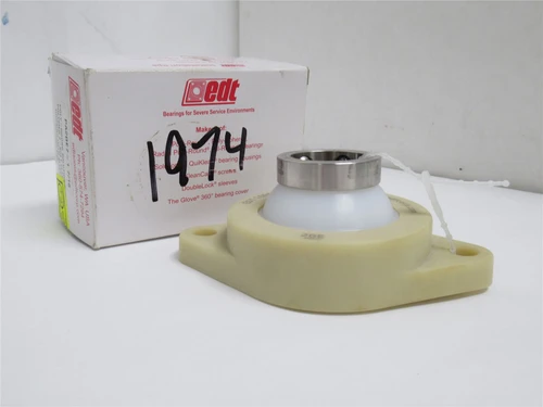 EDT PA2GE7-1 7/16; Poly Flange Bearing; 1-7/16"ID; 2-Bolt