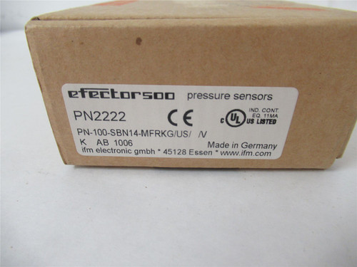 IFM PN2222; Pressure Sensor NumberDisplay 4/20MA 0/10V 1/4NPT