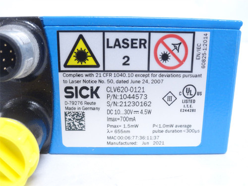 SICK CLV620-0121; Fixed Mount Bar Code Scanner 1044573;10-30V