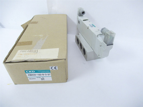 CKD 4GB420-15G-B-3-ST; Pneumatic Solenoid Valve 5/2 F/1/2IN