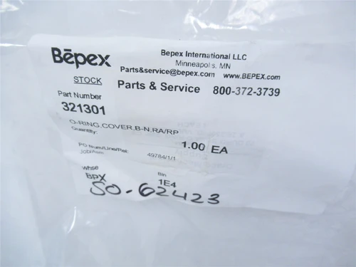 Bepex 321301; O Ring cover B-N RA/RP