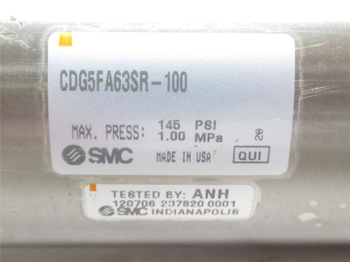 SMC CDG5FA63SR-100; Air Cylinder; SS; 63mmID x 100mm Stroke
