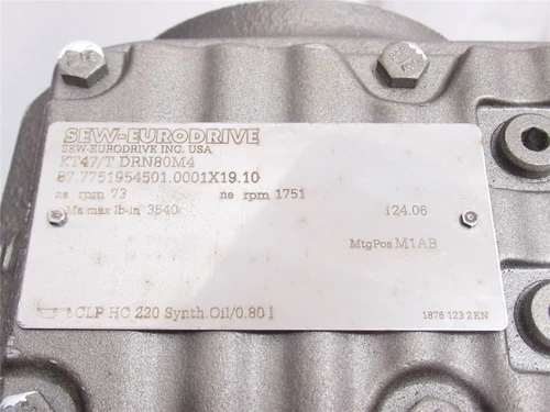 SEW KT47/TDRN80M4; Gearmotor; 24:1 Ratio; 1HP; 230/460VAC