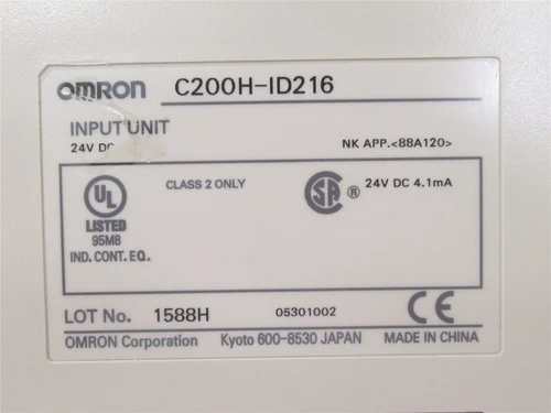 Omron C200H-ID216; Input Module; 24VDC; 32 Channel