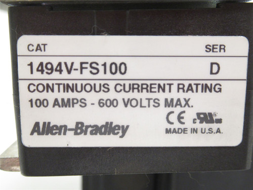 Allen-Bradley 1494V-FS100; Trailer Fuse Block Kit; 100Amp