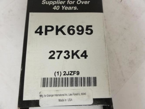 Bando 4PK695; Serpentine Belt; Industry Number 273K4