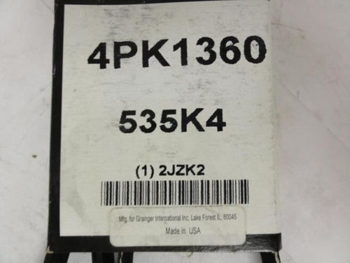 Bando 4PK1360; Serpentine Belt; Industry Number 535K4