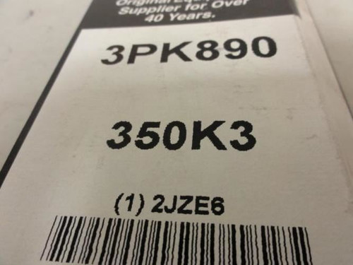 Bando 2JZE6; Serpentine Belt; 35" Long; Number 350K3