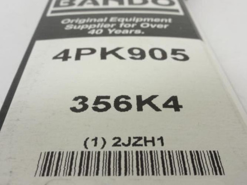 Bando 2JZH1; Serpentine Belt; 35.6" Long; Number 356K4