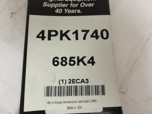 Bando 4PK1740; Serpentine Belt 685K4; 4-ribs 68.5"L; 2ECA3