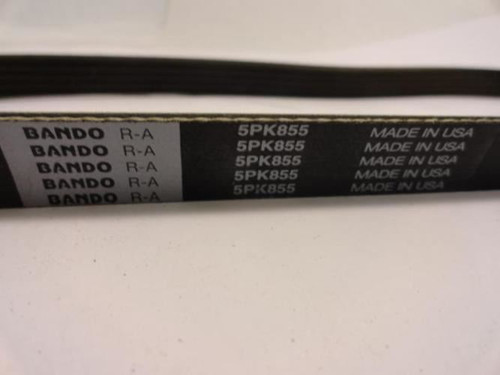 Bando 5PK855; Serpentine Belt 337K5; 5-ribs 33.7"L; 1MGT7