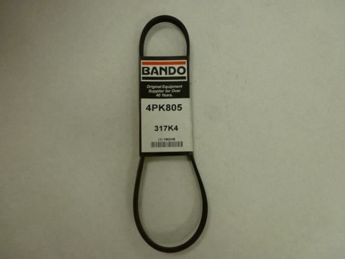 Bando 4PK805; Serpentine Belt 317K4; 4-ribs 31.7"L; 1MGH8
