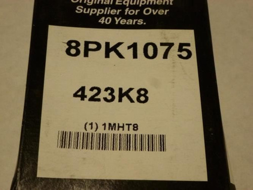 Bando 423K8; Serpentine Belt 8PK1075