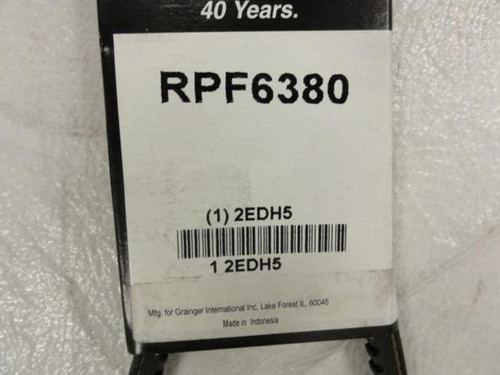 Bando 2EDH5; Auto V-Belt; Industry Number RPF6380