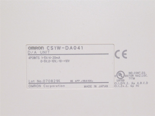 Omron CS1W-DA041; Controller; CS1 Special I/O Unit