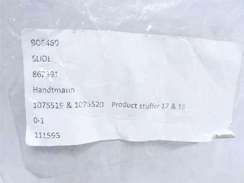 Handtmann 862391; Stainless Steel Stuffer Slide