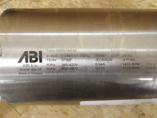 ABI MRS14D-45; AC Motor; SS; 0.37kW; 400-480V; 1725RPM; 3-Ph