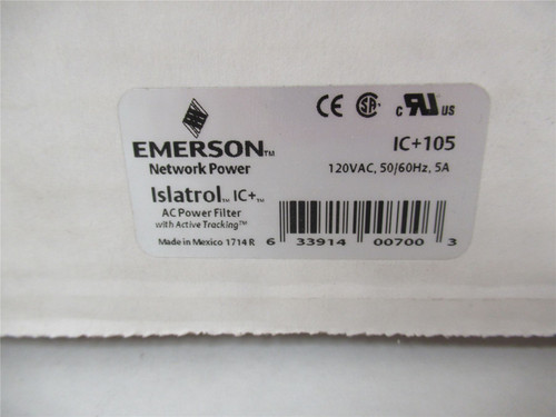 Emerson IC+105; Network Power Surge Protector Islatrol
