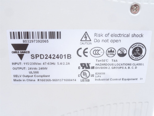 Carlo Gavazzi SPD242401B; Power Supply;115/230VAC In; 24V Out