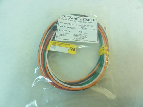 TPC Wire & Cable 84600; Female Receptacle; 5P