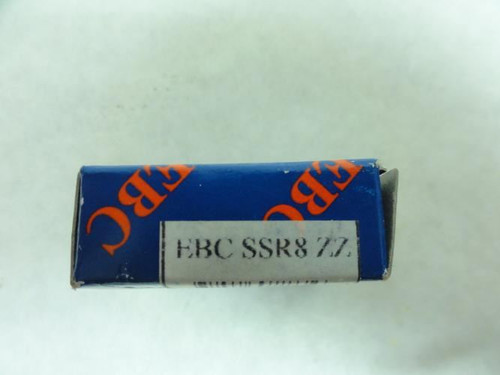 EBC SS-R8-ZZ; Ball Bearing; 1/2"ID; 1-1/8" OD; 5/16" W