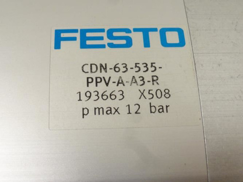 Festo CDN-63-535-PPV-A-A3-R; Air Cylinder 193663; 63mm Bore