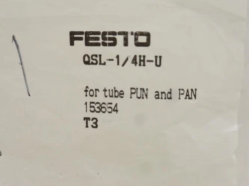 Festo QSL-1/4H-U; Lot-5 Tube Connector 156654; Size: 1/4"