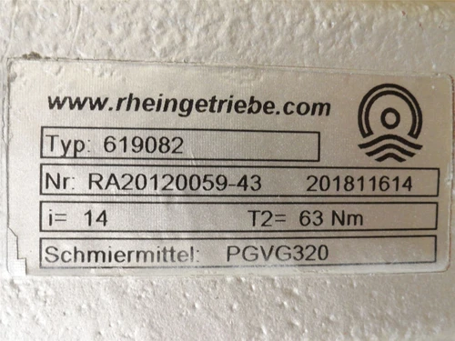 Rheingetriebe 619082; AC Gearmotor; 14:1 Ratio; 1HP; 230/460V