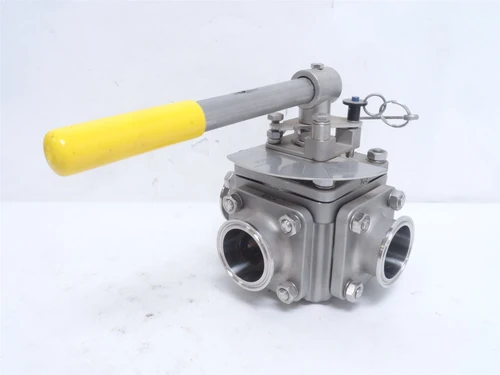 Sharpe BV3SVTF200C-A; Multi-Port Ball Valve; SS; 2" Clamp