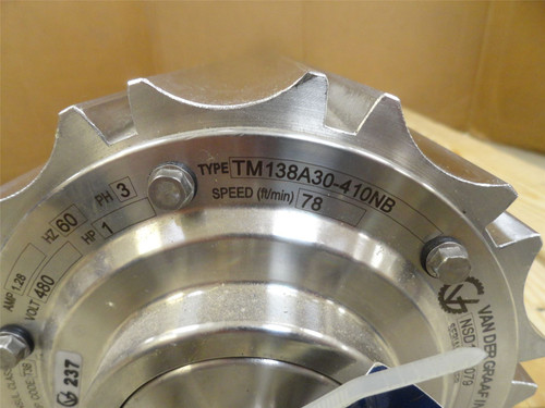 VanDerGraaf TM138A30-410NB; AC Drum Motor 38-3/4" Belt Width