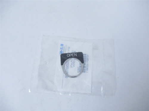 Eaton 10250TM26; Legend Plate - Black; "OPEN"