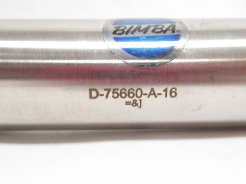 Bimba D-75660-A-16; Air Cylinder; SS; 1-1/4"ID x 16" Stroke